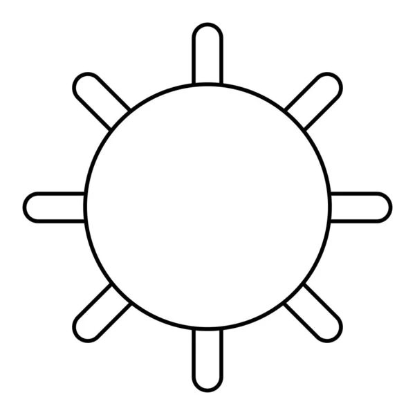 Ligne Brillance Soleil Rayon Été Météo Vecteur Illustration — Image vectorielle