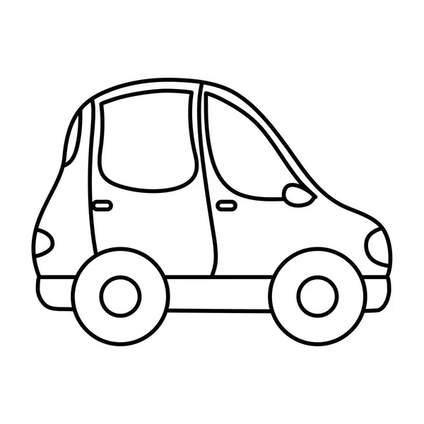 Coche Deportivo Línea Con Puertas Ruedas Diseño Vector Ilustración — Vector de stock