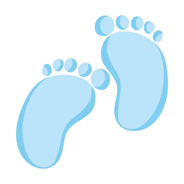 Baby Footprint Identity Sign Icon Vector Illustration — Stock Vector