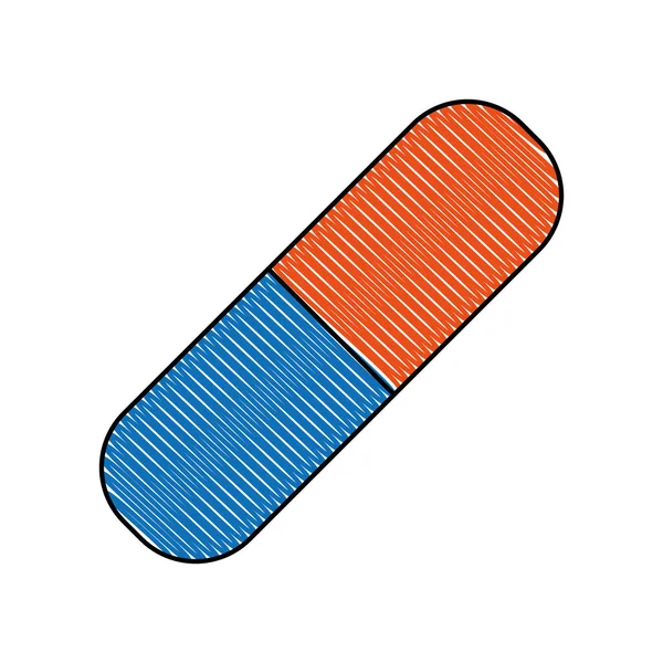 涂鸦医疗辅助带保护治疗向量例证 — 图库矢量图片