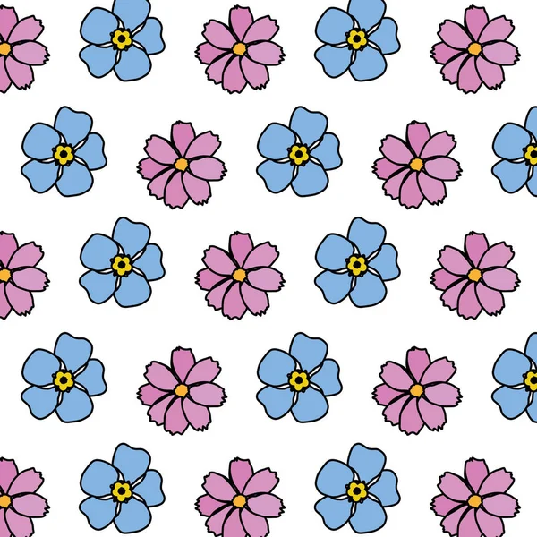 Color Beautiful Flower Nature Petals Background Vector Illustration — Stock Vector