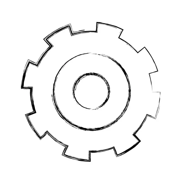 Grunge Engranaje Ingeniería Proceso Industria Máquina Vector Ilustración — Vector de stock