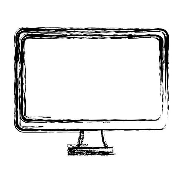 Grunge Οθόνη Ηλεκτρονικού Υπολογιστή Υπηρεσίας Τεχνολογίας Εικονογράφηση Φορέα — Διανυσματικό Αρχείο