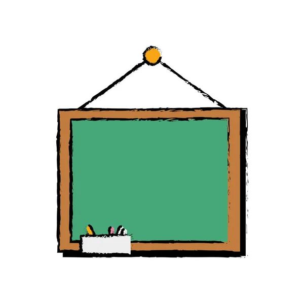 学校黑板与木框架设计向量例证 — 图库矢量图片