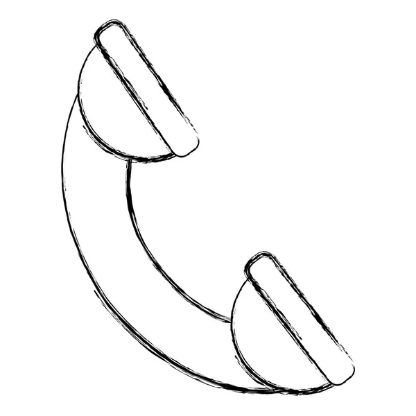 Grunge Communication Phone Sign Technology Design Vector Illustration — Stock Vector