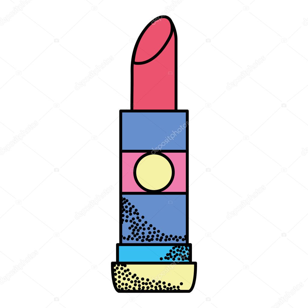 color glamour lipstick makeup fashion object vector illustration