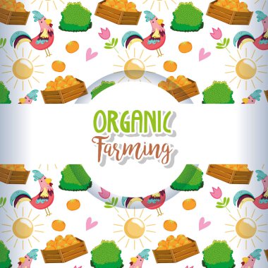 Arka plan çizgi film vektör çizim grafik tasarım ile tarım organik