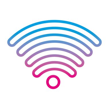 bozulmuş çizgi dijital wifi mobil bağlantı sinyali vektör çizim