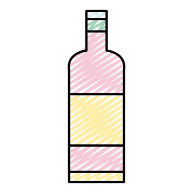 Doodle soğuk tatlı narenciye içecek vektör çizim