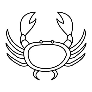 satır tropikal yengeç deniz gıda beslenme vektör çizim