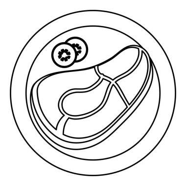 satır fileto mead gıda plaka vektör çizim içinde salatalık ile