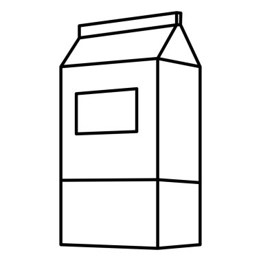 satır sağlıklı süt taze içecek kutusu vektör çizim
