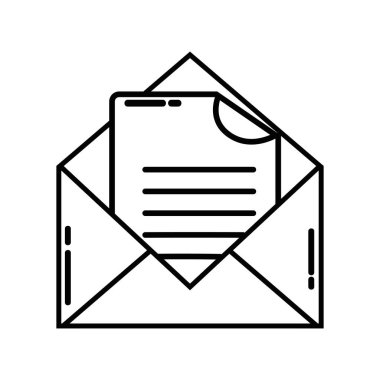 satır e-posta iletisi belge bilgi vektör çizim ile