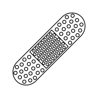 çizgi tıbbi yardım yapışkanlı bant tedavi vektör çizim