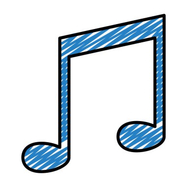 ritim müzik notu sesi işareti illüstrasyon vektör doodle