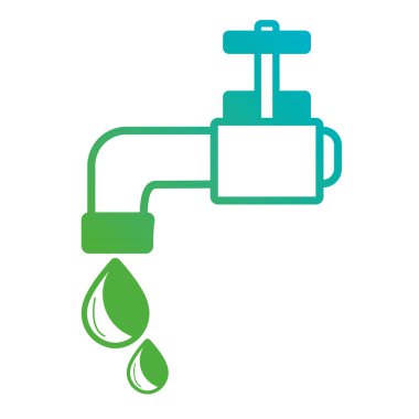 satır musluk ile su çevre bakım vektör çizim için damla