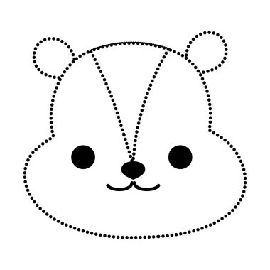 noktalı şekil kunduz kafa vahşi sevimli hayvan vektör çizim