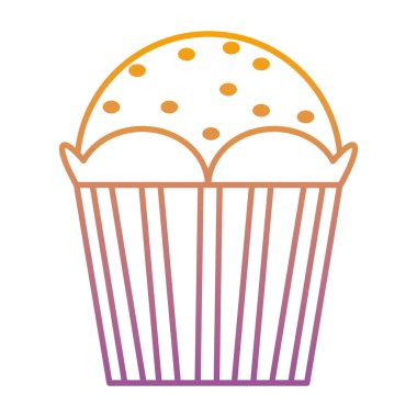 bozulmuş satır lezzetli kek tatlı gıda vektör çizim