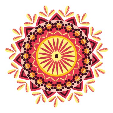 Mandala dekorasyon süsleme Hint tarzı vektör çizim