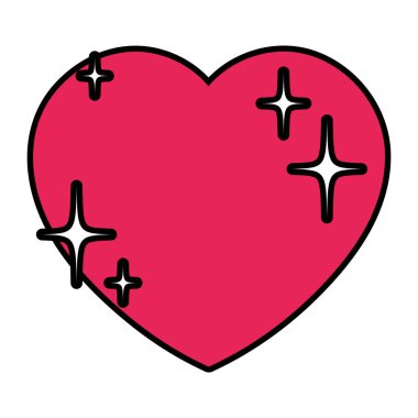 renk romantik kalp simgesi ve video oyunu hayat vektör çizim