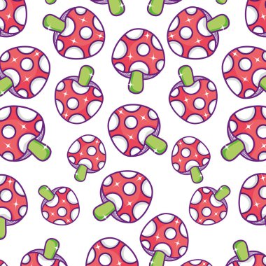 mantar doğal sebze bitki arka plan vektör çizim