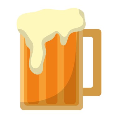 taze bira alkol içecek cam vektör çizim