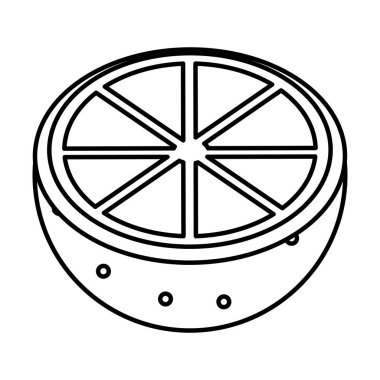 satır organik dilim portakal lezzetli meyve vektör çizim