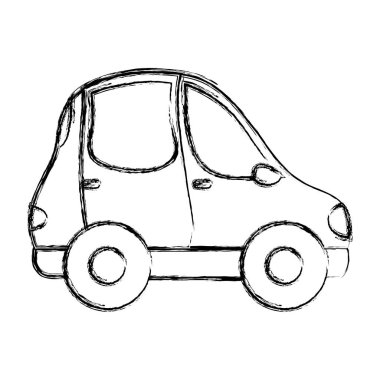 Grunge spor araba kapıları ve jant tasarım vektör çizim ile