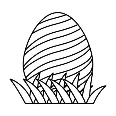 satır yumurta Paskalya spiraller rakamlar dekorasyon vektör çizim ile