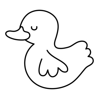 nesne vektör çizim çizgi çocuk lastik ördek oyuncak