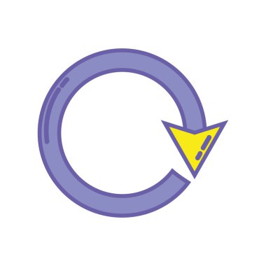 renk ok daire işareti yükleme ilerleme illüstrasyon vektör