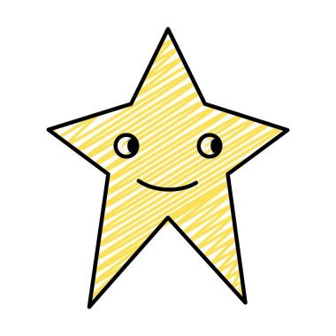 video oyunu yıldız karakteri simge vektör çizim doodle