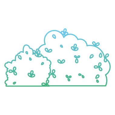 bozulmuş hattı doğa çalılar bahar bitki vektör çizim bırakır.