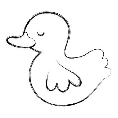 nesne vektör çizim grunge çocuk lastik ördek oyuncak