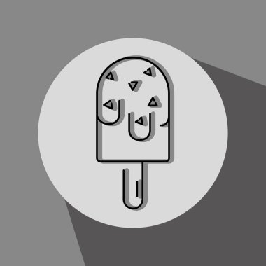 buz lolly simgesini işaret dekorasyon vektör çizim