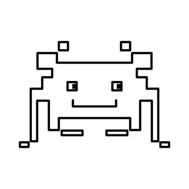 satır videogame yengeç dijital karakter simge vektör çizim