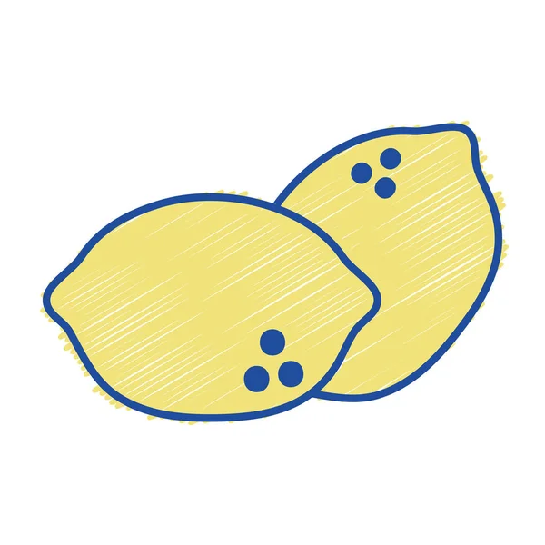 Limões Deliciosos Ralados Fruta Orgânica Vetor Ilustração — Vetor de Stock