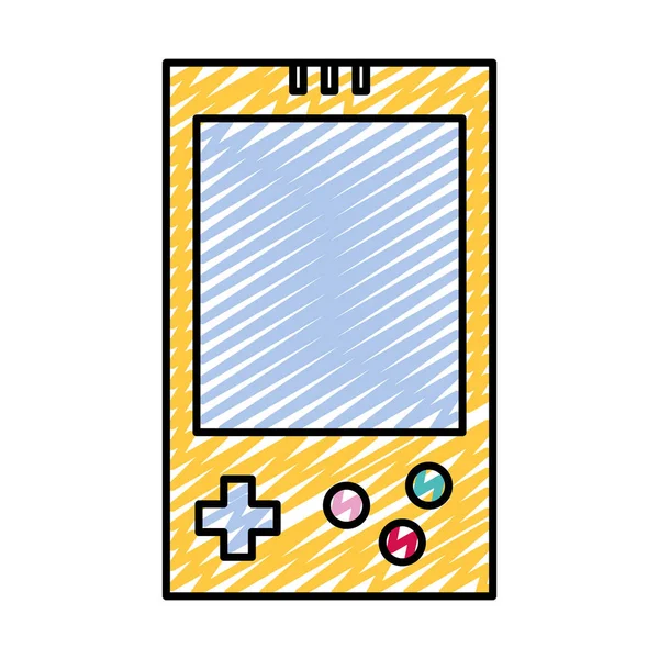 düğmeleri denetleyicisi vektör çizim ile video oyunu konsol oyun doodle