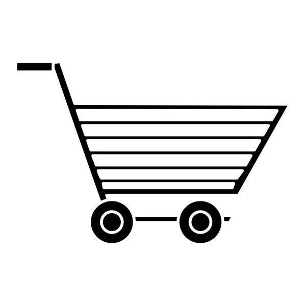 Línea Carrito Compras Ilustración Vectorial — Vector de stock