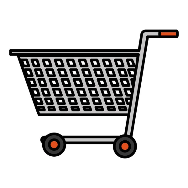 Color Sale Shopping Cart Sale Buy Vector Illustration — Stock Vector