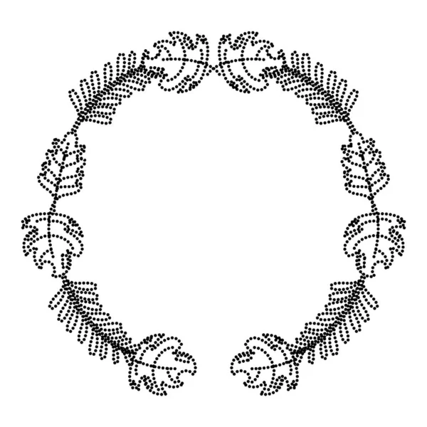 Διάστικτο Σχήμα Παλάμες Αφήνει Κλάδοι Βοτανικής Φυτό Εικονογράφηση Φορέα — Διανυσματικό Αρχείο