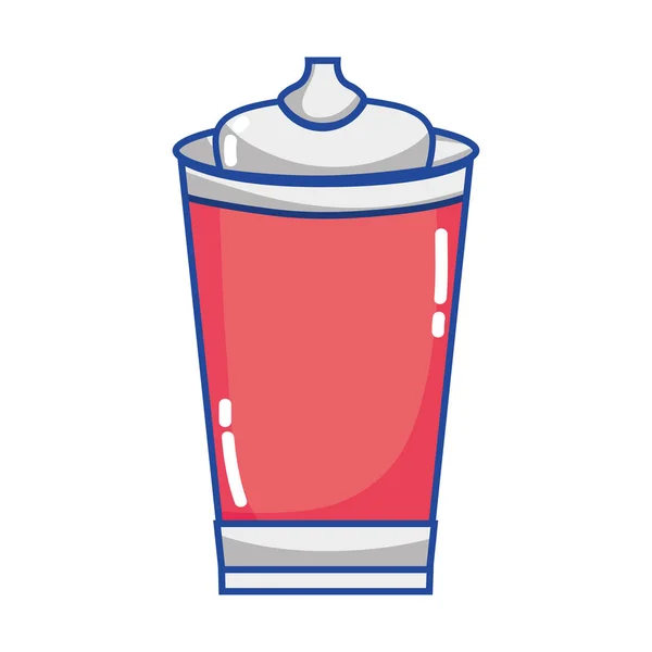 Heerlijke Verse Frisdrank Plastic Beker Vectorillustratie — Stockvector