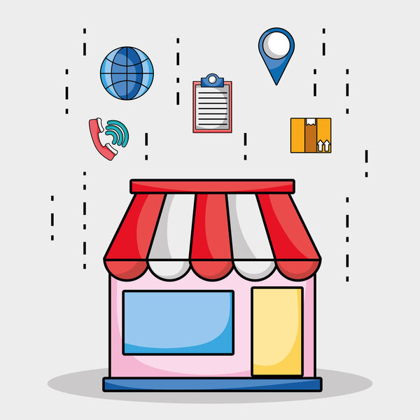 Векторная иллюстрация доставки бизнес-услуг
