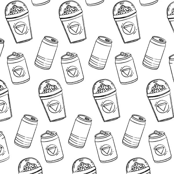 Grunge Refresco Soda Licuado Bebidas Fondo Vector Ilustración — Vector de stock