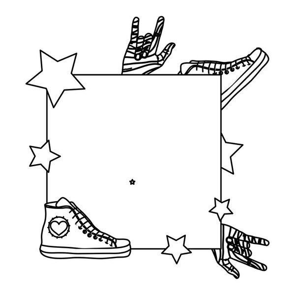 Эмблема линии с векторной иллюстрацией дизайна поп-арта
