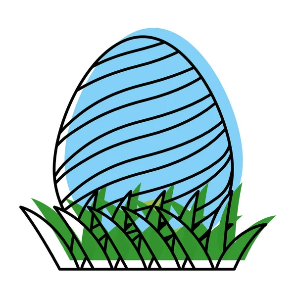 Přesunutý Barevné Vejce Velikonoce Spirály Postavy Dekorace Vektorové Ilustrace — Stockový vektor