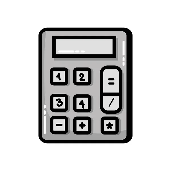 Финансовый Калькулятор Серой Шкалы Расчета Векторной Иллюстрации Бизнес Данных — стоковый вектор