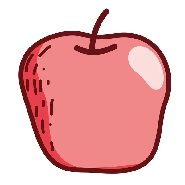 Läckra Apple Frukt Ekologiska Vitamin Vektorillustration — Stock vektor