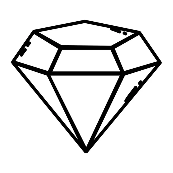 Linie Brillant Diamond Kamenné Luxusní Příslušenství Vektorové Ilustrace — Stockový vektor