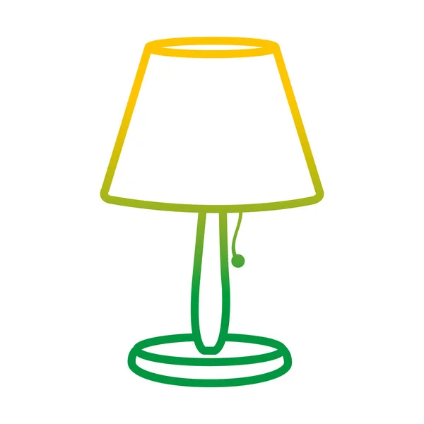 Lampă Electrică Linie Degradată Obiect Luminos Ilustrație Vectorială Decorativă — Vector de stoc